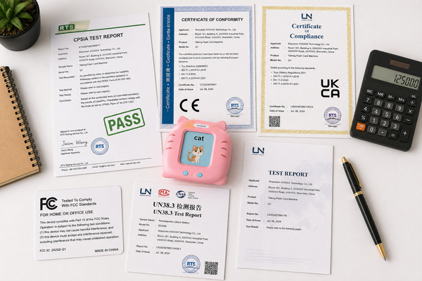 What Is the Certification Timeline and Budget for Importing Talking Flash Cards?