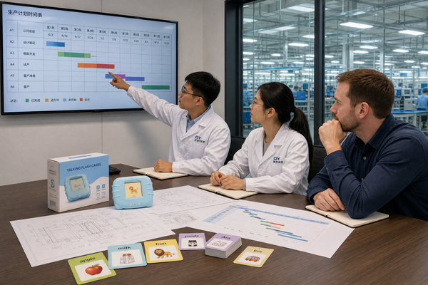 What Is the Factory Collaboration Workflow During a Talking Flash Cards Pre-Sale?
