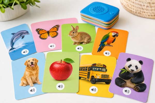 Colorful talking flash cards for children