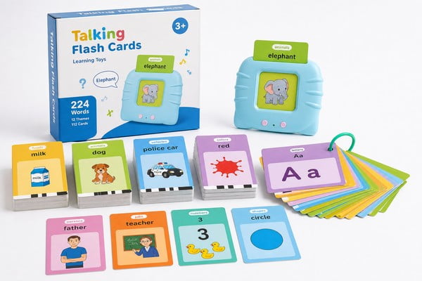 Talking Flash Cards product display – Toyvao factory