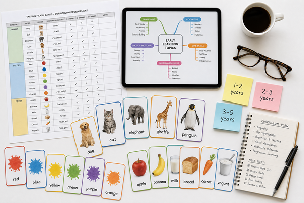 How to Develop a Science-Backed Vocabulary Curriculum for Talking Flash Cards?