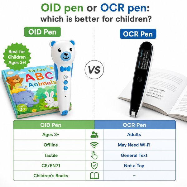 OID pen or OCR pen: which is better for children?