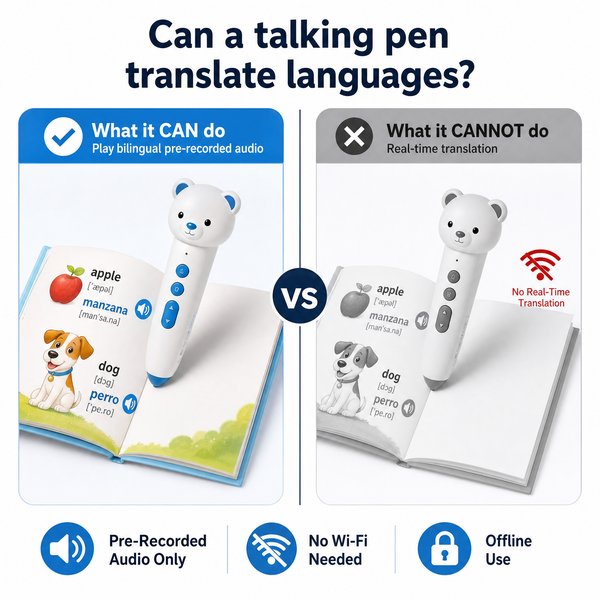 Can a talking pen translate languages?