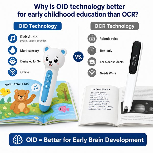 Why is OID technology better for early childhood education than OCR?