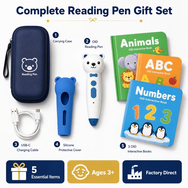 What should a complete reading pen gift set include?