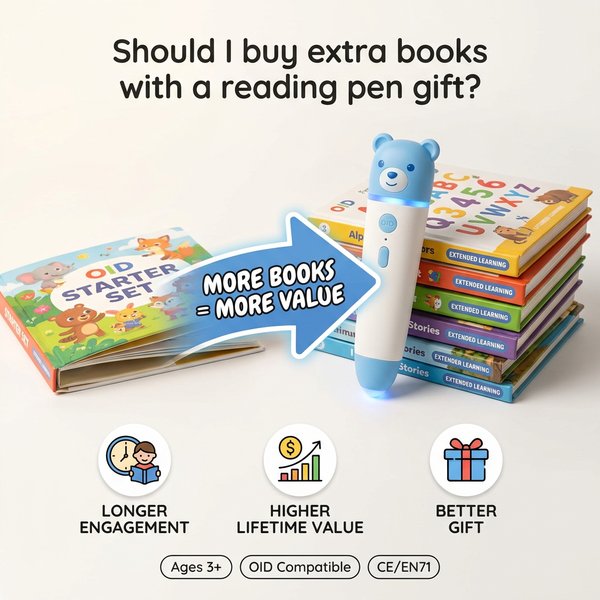 Should I buy extra books with a reading pen gift?