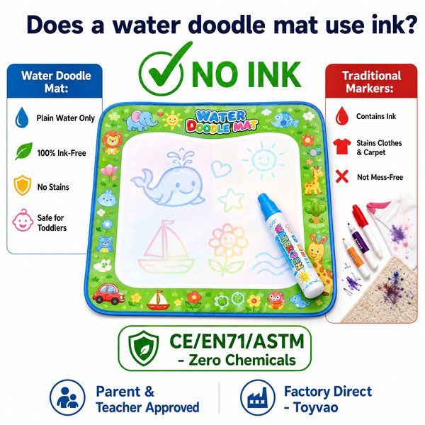 Does a water doodle mat use ink?