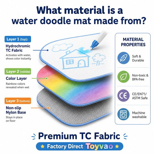 What material is a water doodle mat made from?