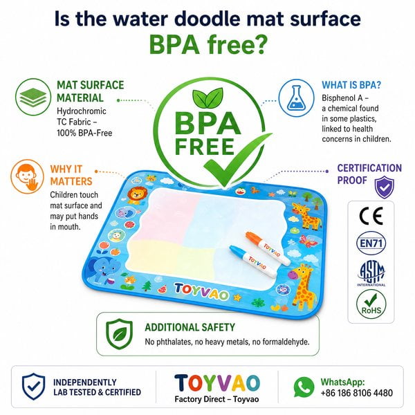 Is the water doodle mat surface BPA free?