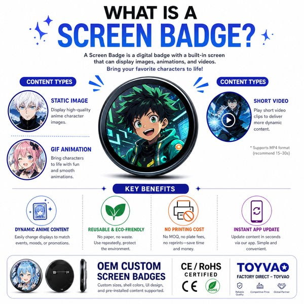 What is a screen badge?