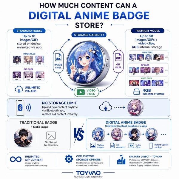 How much content can a digital badge store?