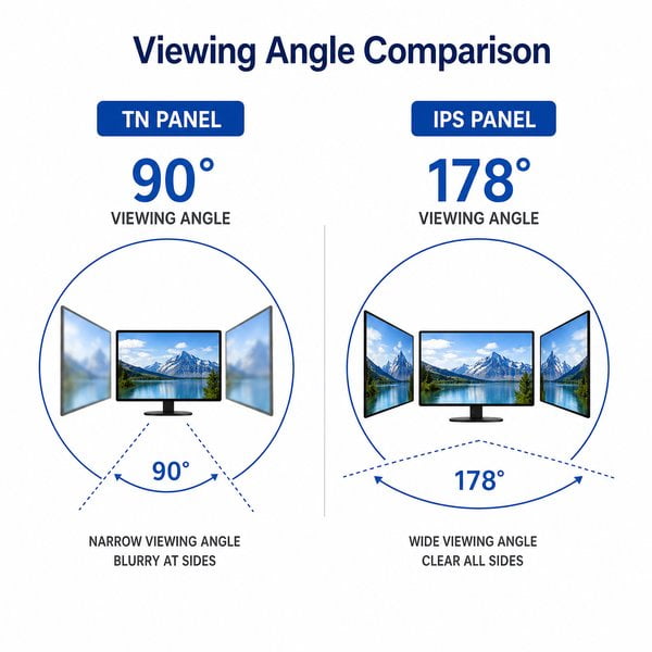 What should buyers check about viewing angle?