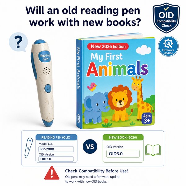 Will old reading pen work with new books - OID Compatibility Check