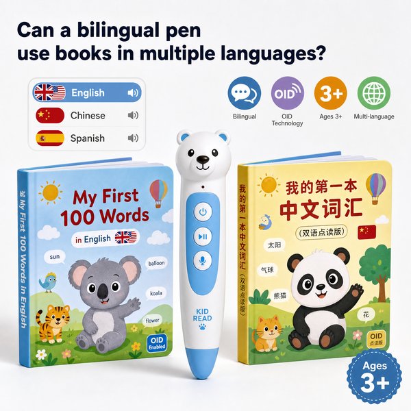 Can a bilingual pen use books in multiple languages?