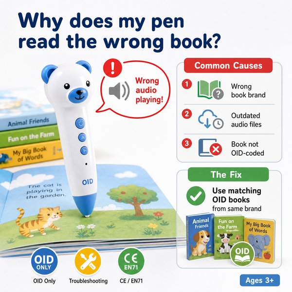 Why does my pen read the wrong book?
