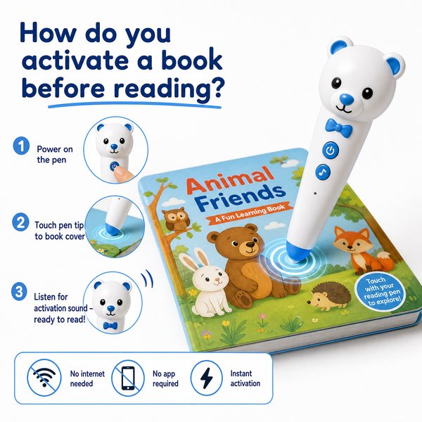 How do you activate a book before reading?