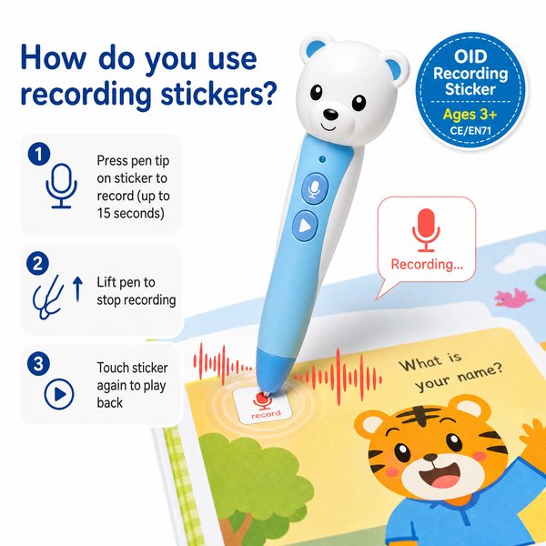 How do you use recording stickers?