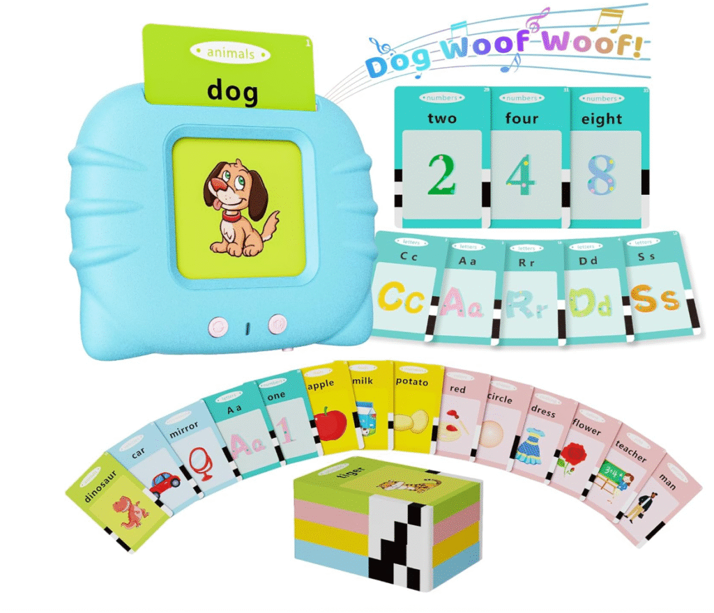 Talking Flash Cards for Toddlers Montessori Language Learning Device with Cards